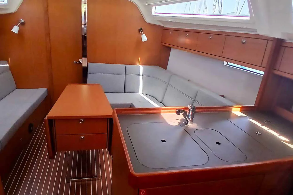 Salon of Xenia, a Bavaria Cruiser 37 sailboat at Municipal Unit of Lefkada, Greece