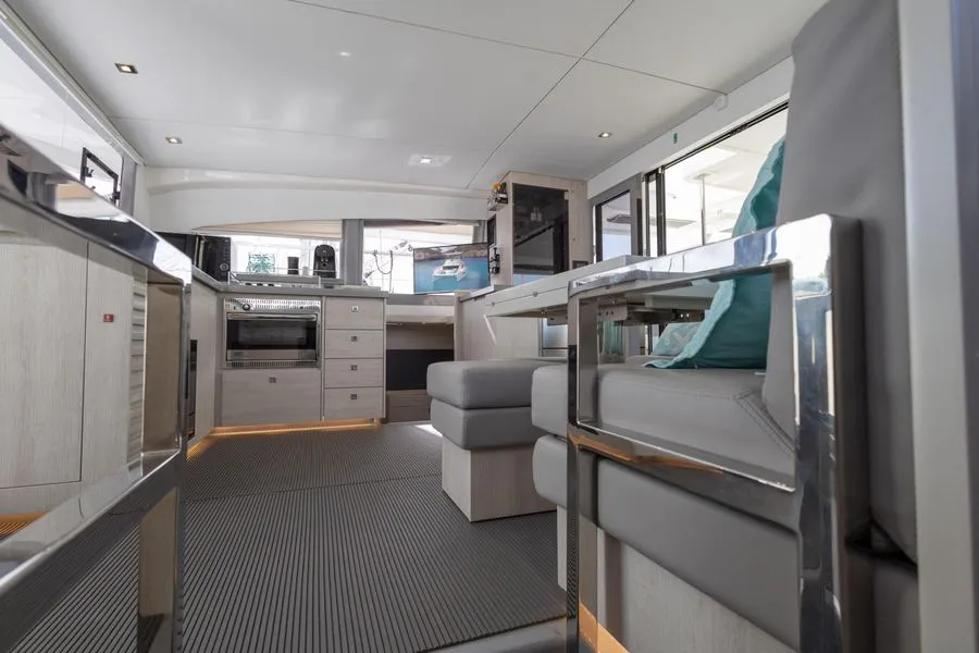 Galley of LEOPARD 43 PAULINE POWERCAT , a Leopard 43 PC catamaran at Sant Antoni de Portmany, Spain