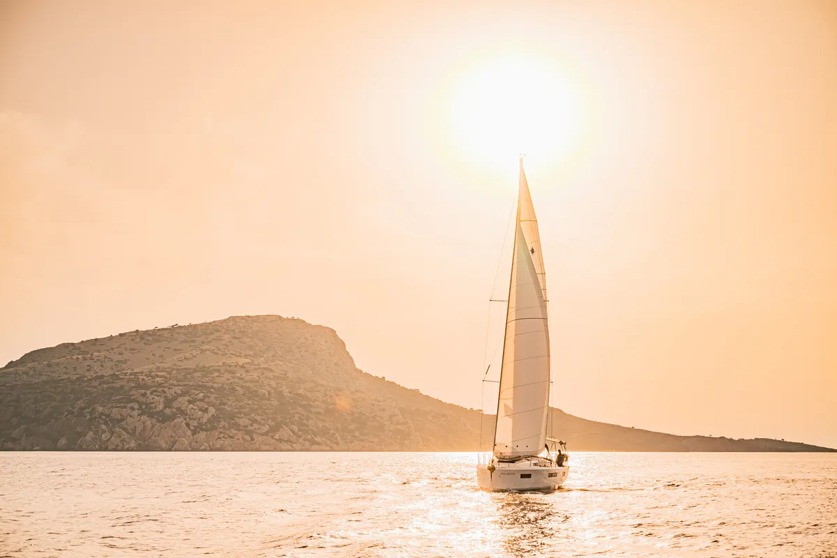 Exterior view of Soulmates, a Jeanneau Sun Odyssey 440 sailboat at Athens, Greece