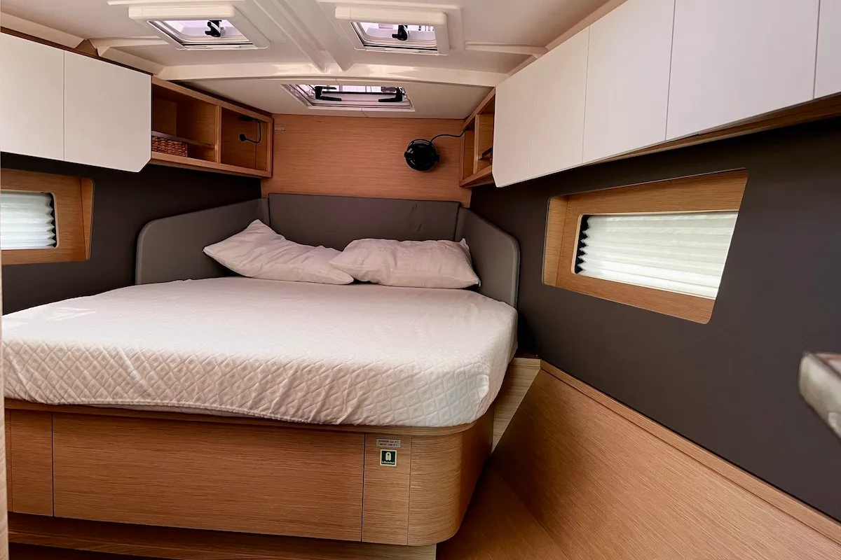 Cabin on Why Not 20, a Dufour 41 sailboat at Municipal Unit of Lefkada, Greece