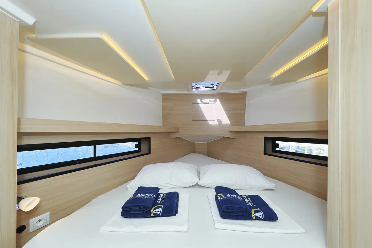 Cabin on Batu, a Cobra Yachts Futura 40 Grand Horizon motor yacht at Grad Vodice, Croatia