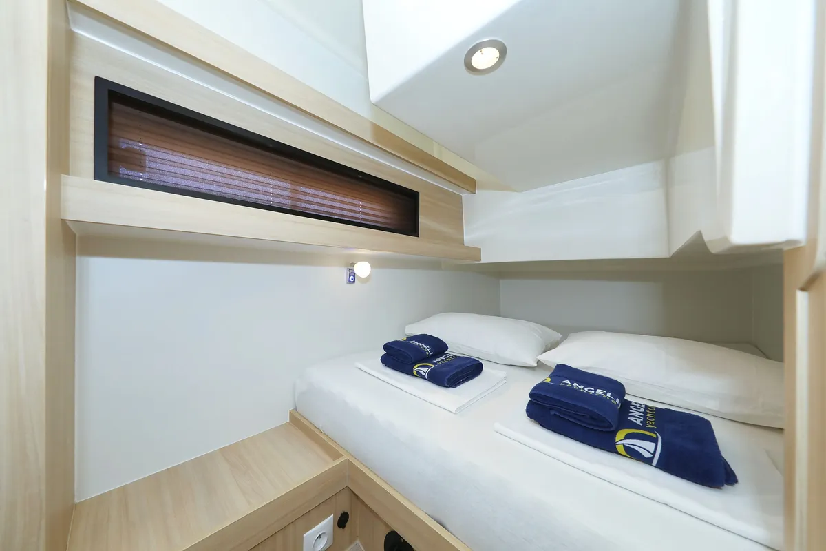 Cabin on Batu, a Cobra Yachts Futura 40 Grand Horizon motor yacht at Grad Vodice, Croatia