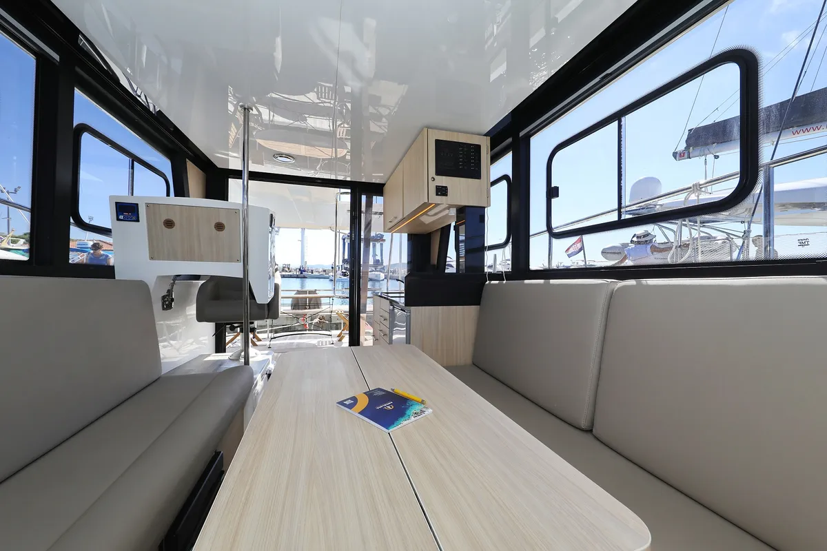 Salon of Batu, a Cobra Yachts Futura 40 Grand Horizon motor yacht at Grad Vodice, Croatia