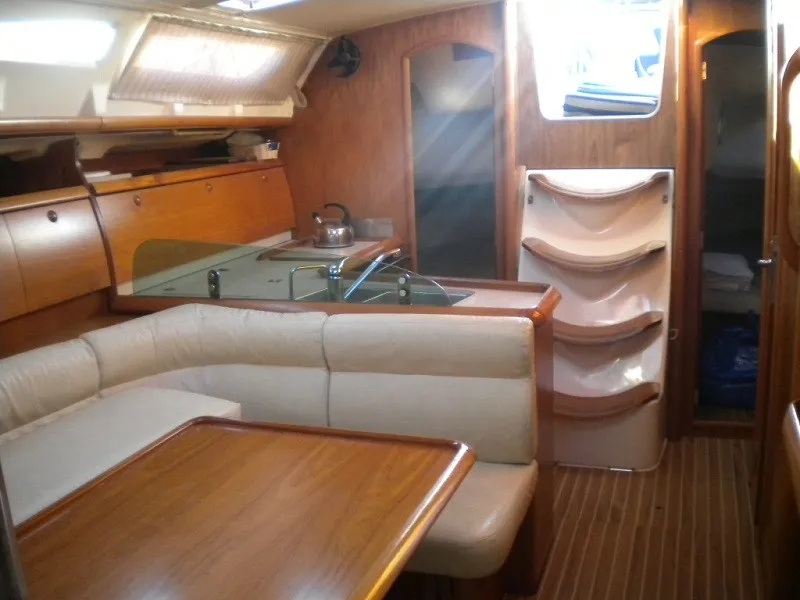Galley of Panic, a Jeanneau Sun Odyssey 40 sailboat at Athens, Marina Delta Kallithea, Greece