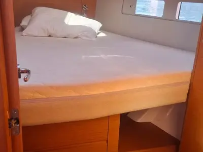 Cabin on Saro, a Dufour 530 sailboat at Procida, Italy