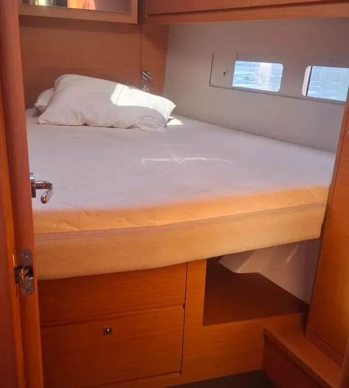 Cabin on Saro, a Dufour 530 sailboat at Procida, Italy