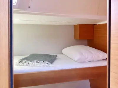 Cabin on Saro, a Dufour 530 sailboat at Procida, Italy