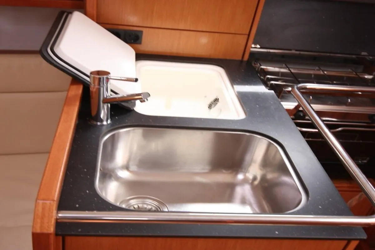 Cabin on Big Kahuna, a Bavaria Cruiser 32 sailboat at Mai Khao, Thailand