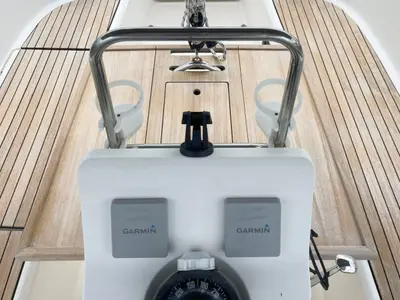 Deck of Big Kahuna, a Bavaria Cruiser 32 sailboat at Mai Khao, Thailand