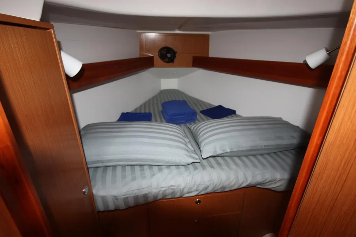 Cabin on Big Kahuna, a Bavaria Cruiser 32 sailboat at Mai Khao, Thailand