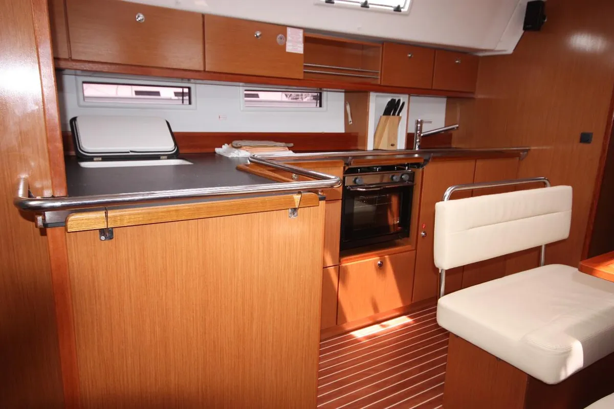 Galley of Big Kahuna, a Bavaria Cruiser 32 sailboat at Mai Khao, Thailand