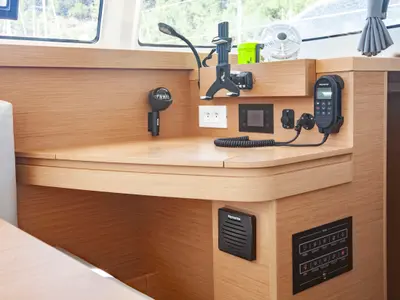 Cockpit of Teo & Kuzey, a Excess 11 catamaran at Marmaris, Turkey