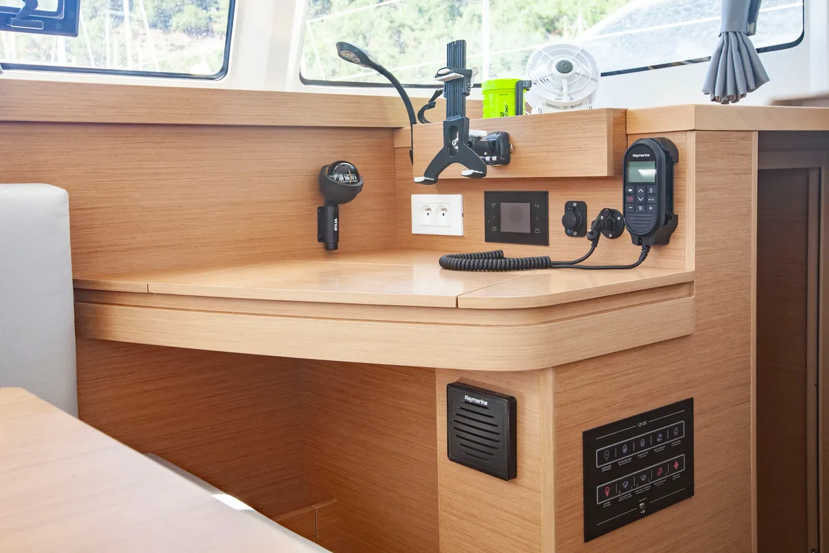 Cockpit of Teo & Kuzey, a Excess 11 catamaran at Marmaris, Turkey