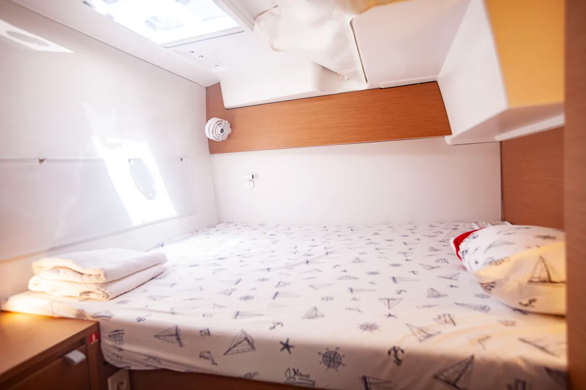 Cabin on Teo & Kuzey, a Excess 11 catamaran at Marmaris, Turkey