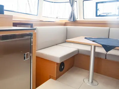 Salon of Teo & Kuzey, a Excess 11 catamaran at Marmaris, Turkey
