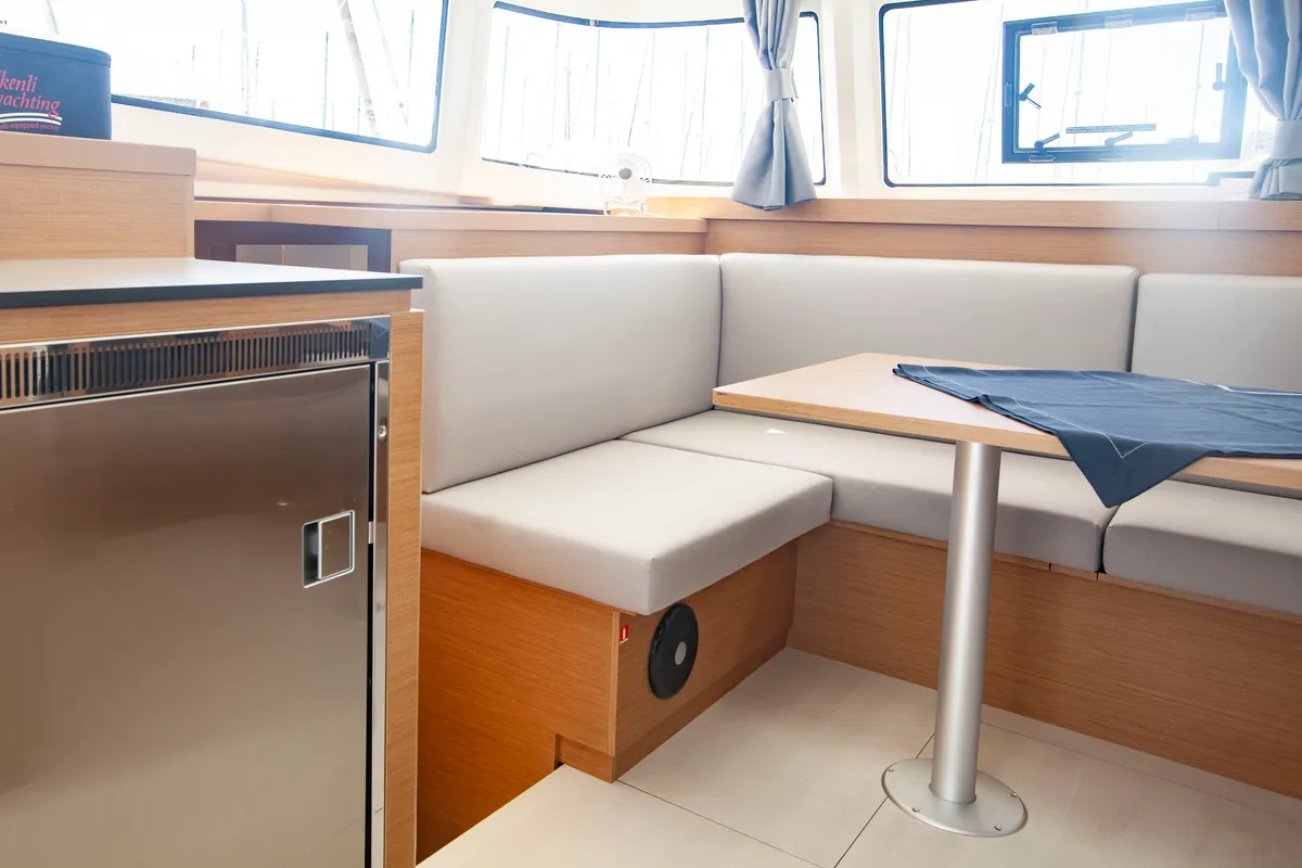 Salon of Teo & Kuzey, a Excess 11 catamaran at Marmaris, Turkey