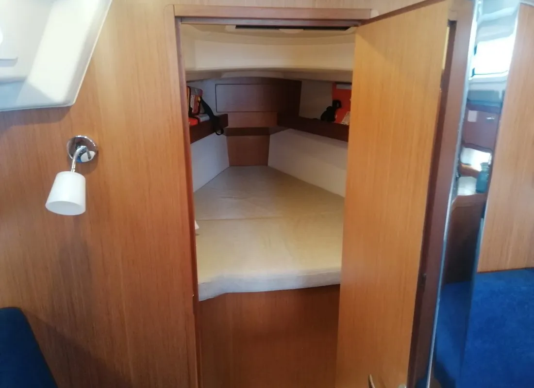 Cabin on Maki I, a Bavaria Cruiser 34 sailboat at Grad Pula, Croatia