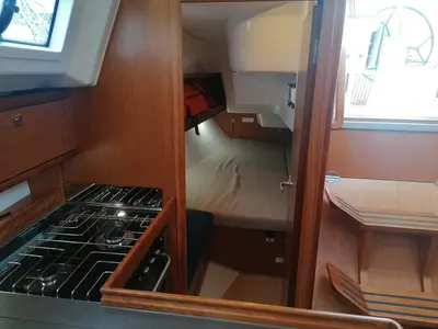 Galley of Maki I, a Bavaria Cruiser 34 sailboat at Grad Pula, Croatia
