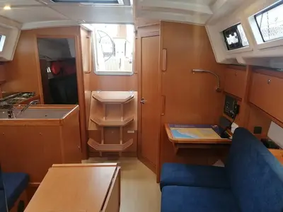 Salon of Maki I, a Bavaria Cruiser 34 sailboat at Grad Pula, Croatia