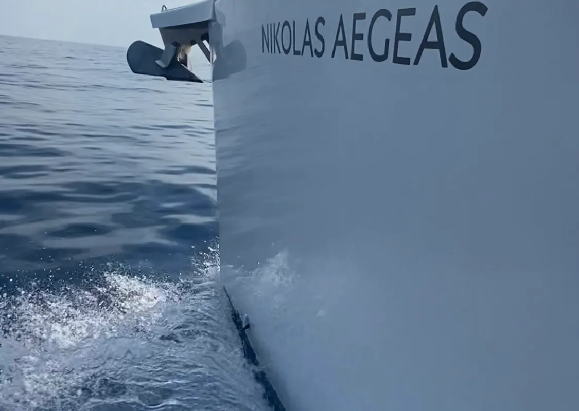 Exterior view of Nikolas-Aegeas, a Dufour 430 sailboat at Kos, Greece