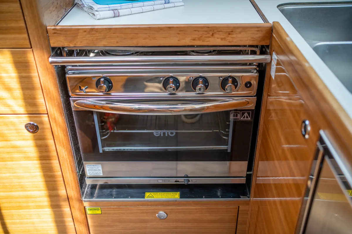 Galley of Olelole, a Elan Impression 40.1 sailboat at Grad Pula, Croatia