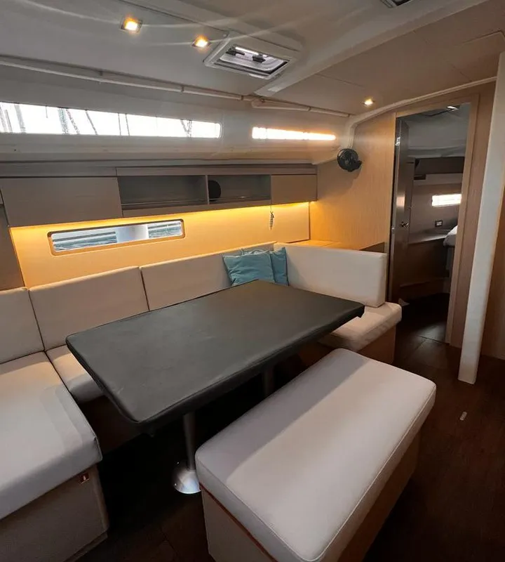 Salon of Fearless D, a Beneteau Oceanis 40.1 sailboat at Athens, Greece
