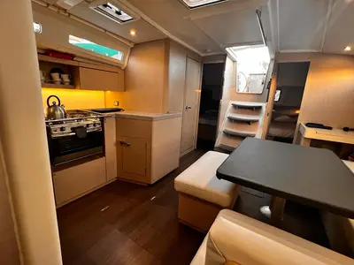 Galley of Fearless D, a Beneteau Oceanis 40.1 sailboat at Athens, Greece