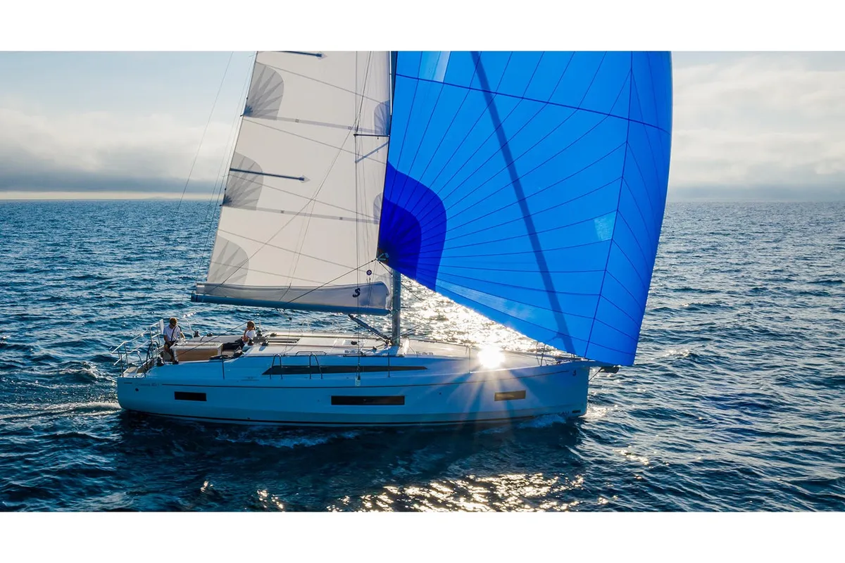 Exterior view of Fearless D, a Beneteau Oceanis 40.1 sailboat at Athens, Greece