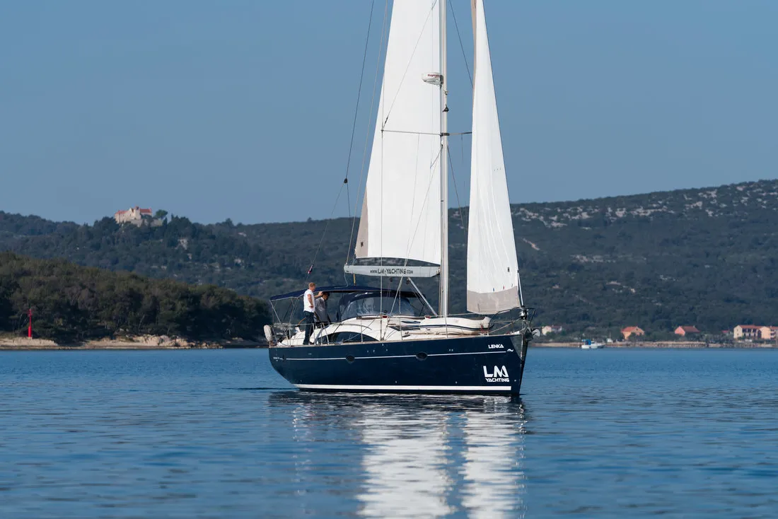 Lenka, a Elan 514 Impression sailboat at Grad Biograd na Moru, Croatia