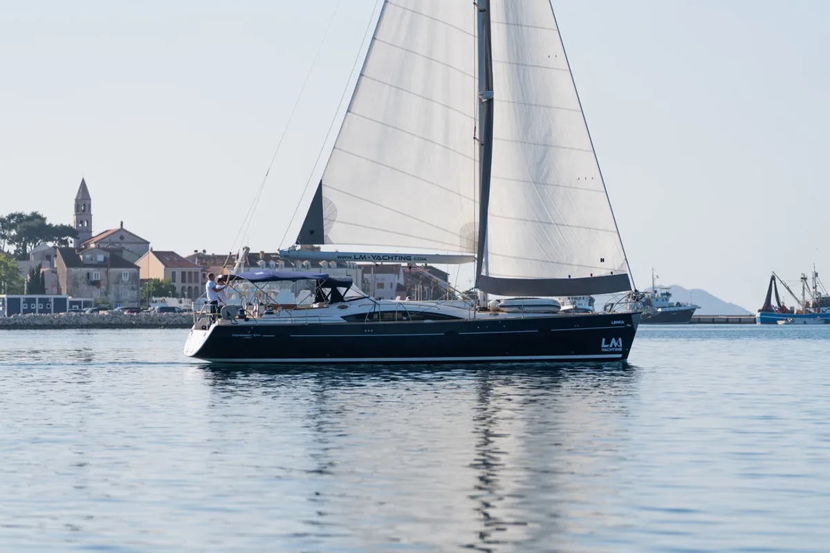 Lenka, a Elan 514 Impression sailboat at Grad Biograd na Moru, Croatia