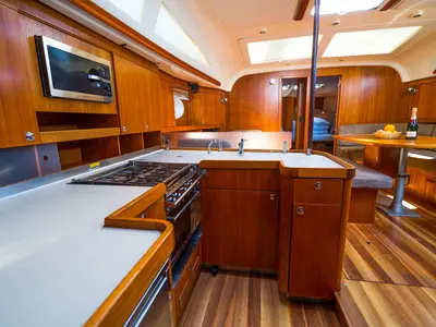 Galley of Lenka, a Elan 514 Impression sailboat at Biograd na Moru, Croatia