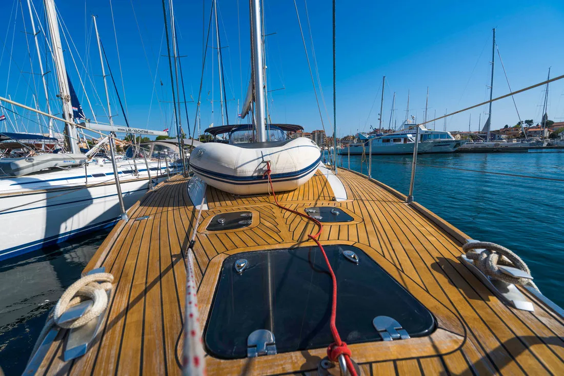 Lenka, a Elan 514 Impression sailboat at Grad Biograd na Moru, Croatia