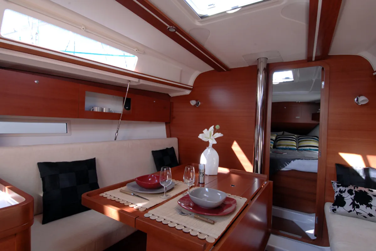 Salon of Lara, a Dufour 335 GL sailboat at Grad Šibenik, Croatia