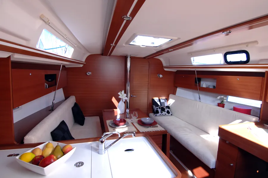 Salon of Lara, a Dufour 335 GL sailboat at Grad Šibenik, Croatia