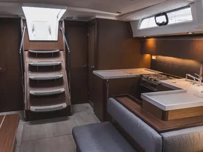 Galley of Panthata, a Beneteau Oceanis 51.1 sailboat at Grad Šibenik, Croatia