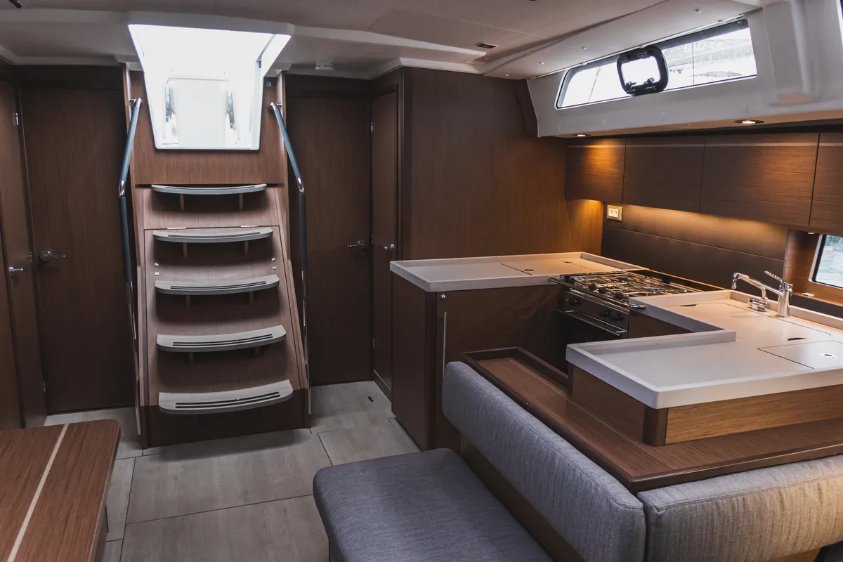 Galley of Panthata, a Beneteau Oceanis 51.1 sailboat at Grad Šibenik, Croatia