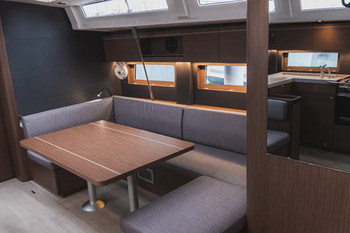 Salon of Panthata, a Beneteau Oceanis 51.1 sailboat at Grad Šibenik, Croatia