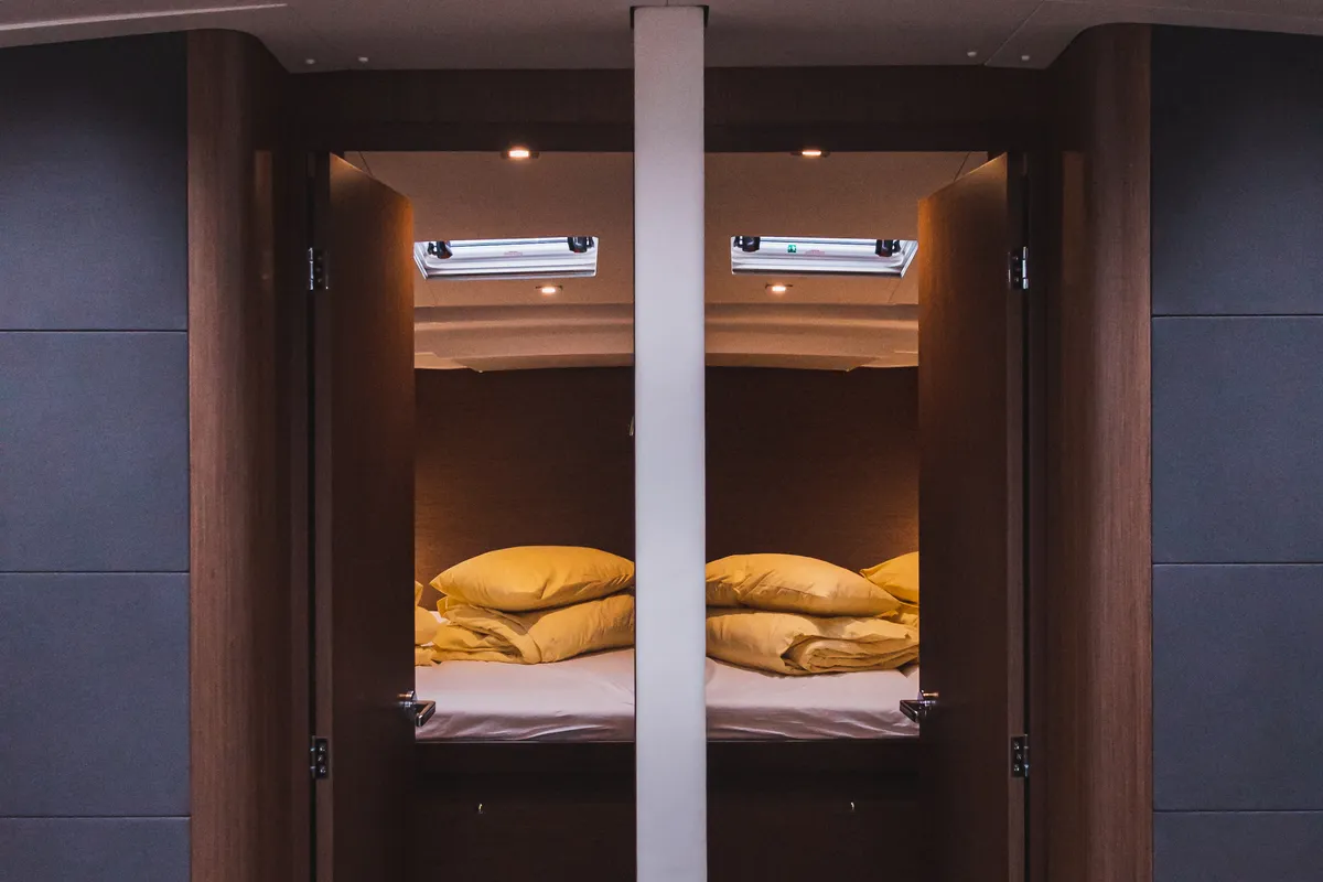 Cabin on Panthata, a Beneteau Oceanis 51.1 sailboat at Grad Šibenik, Croatia
