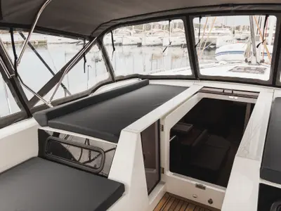 Deck of Panthata, a Beneteau Oceanis 51.1 sailboat at Grad Šibenik, Croatia
