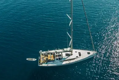 Exterior view of KSP, a More 55 sailboat at Trogir, Croatia