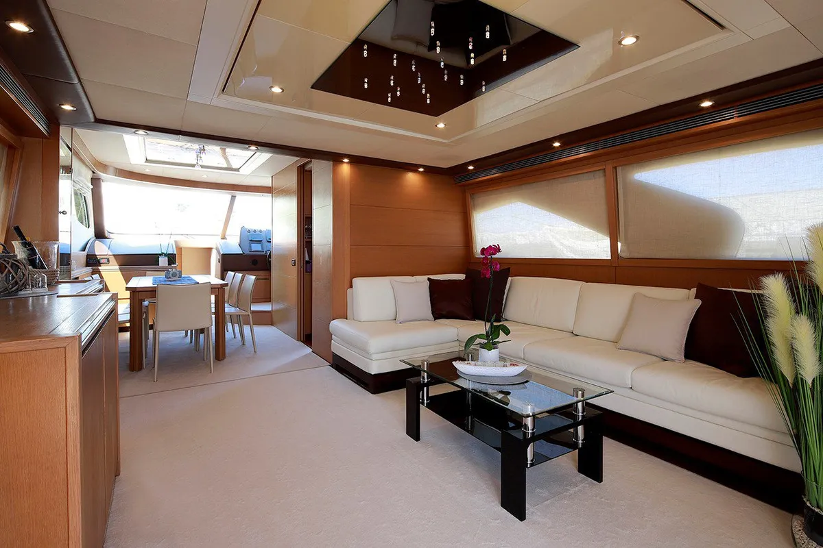 Salon of Lukas, a Evo Marine Deauville 760 motor yacht at Split, Croatia