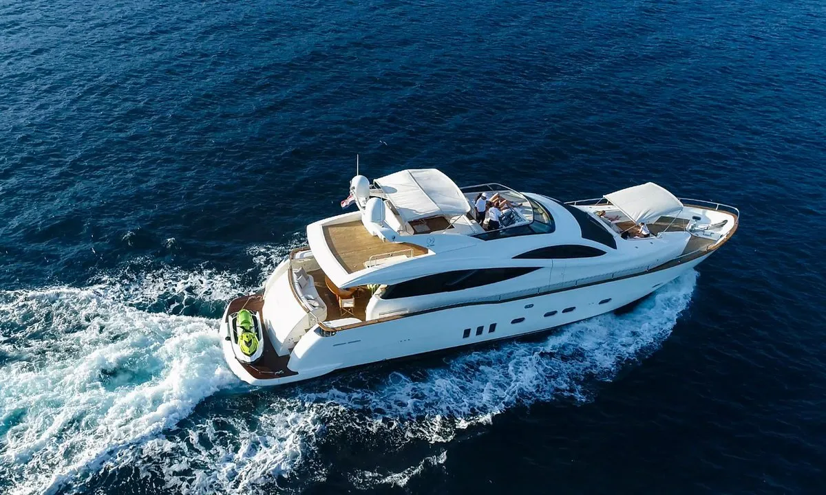 Exterior view of Lukas, a Evo Marine Deauville 760 motor yacht at Split, Croatia