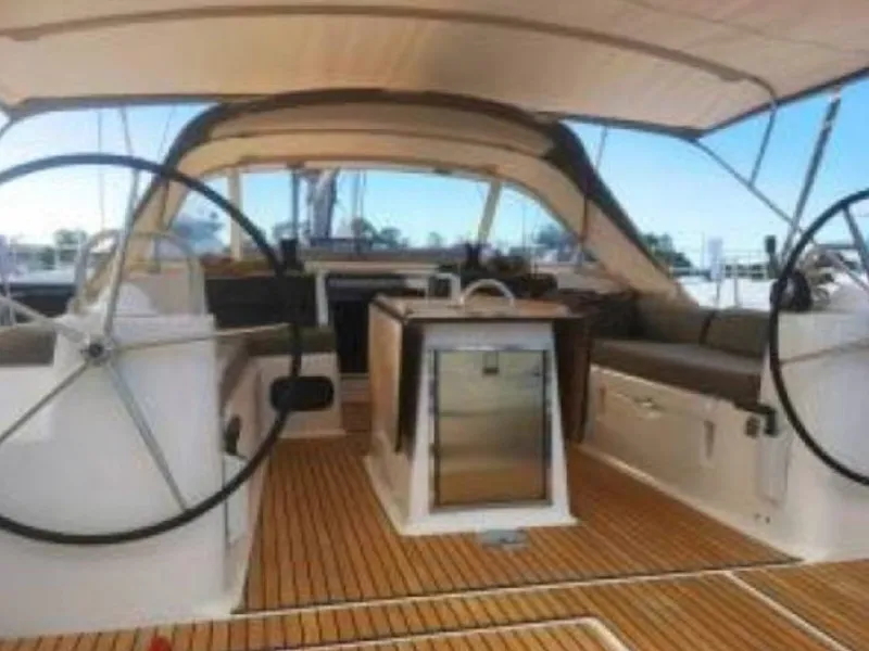 Altamira, a Dufour 560 Grand Large sailboat at Municipal Unit of Lefkada, Greece