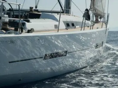 Altamira, a Dufour 560 Grand Large sailboat at Municipal Unit of Lefkada, Greece