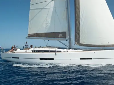 Altamira, a Dufour 560 Grand Large sailboat at Municipal Unit of Lefkada, Greece