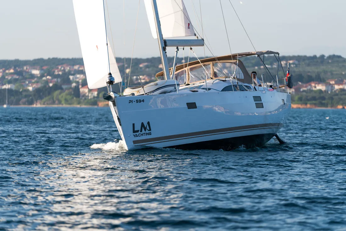 Escape II, a Elan Impression 50 sailboat at Biograd na Moru, Croatia