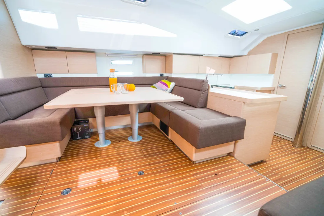 Escape II, a Elan Impression 50 sailboat at Biograd na Moru, Croatia