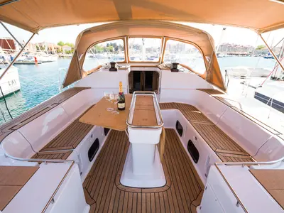 Escape II, a Elan Impression 50 sailboat at Biograd na Moru, Croatia