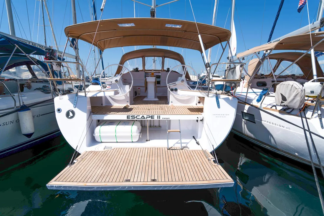 Escape II, a Elan Impression 50 sailboat at Biograd na Moru, Croatia