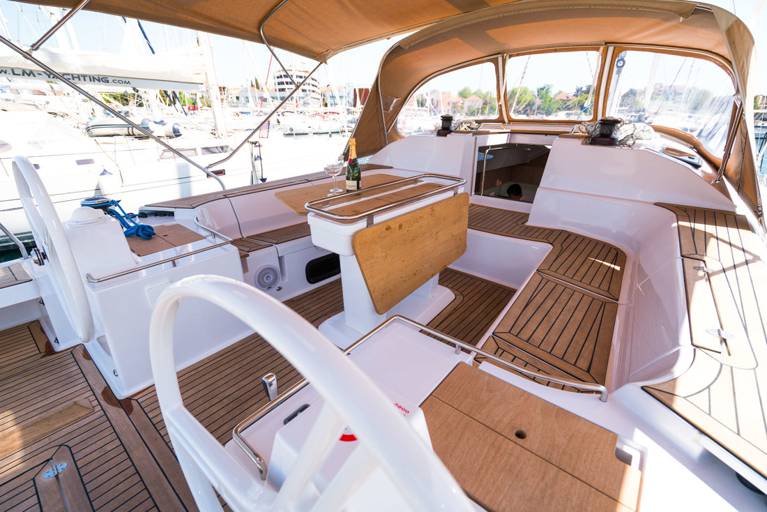 Escape II, a Elan Impression 50 sailboat at Biograd na Moru, Croatia